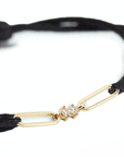 Adjustable Cord Bracelet - Diamond Link