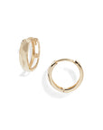 Faceted Gold Hoop Earrings