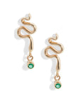 Serpent Gem Drop Earrings