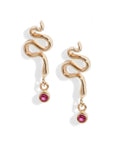 Serpent Gem Drop Earrings