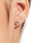 Sweetheart Gem Stud Earrings