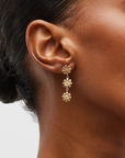 Triple Daisy Earrings
