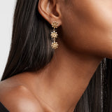 Triple Daisy Earrings