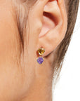 Duo Faceted Heart Gem Earrings