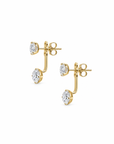 Lab Diamond Solitaire Earring Jackets