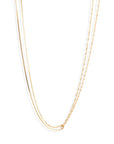 Double Box Shimmer Chain Necklace