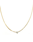 Baby Diamond Contrast Chain Necklace