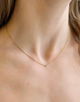 Baby Diamond Contrast Chain Necklace