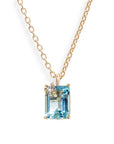 Emerald-Cut Gemstone Pendant Necklace