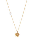 Gold Daisy Pendant Necklace