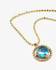Beaded Gem Pendant Necklace