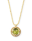 Beaded Gem Pendant Necklace