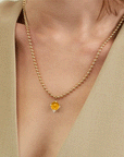 Large Citrine Diamond Pendant