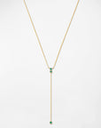 Baby Emerald Lariat Necklace
