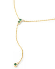 Baby Emerald Lariat Necklace