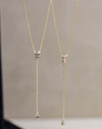 Baby Emerald Lariat Necklace