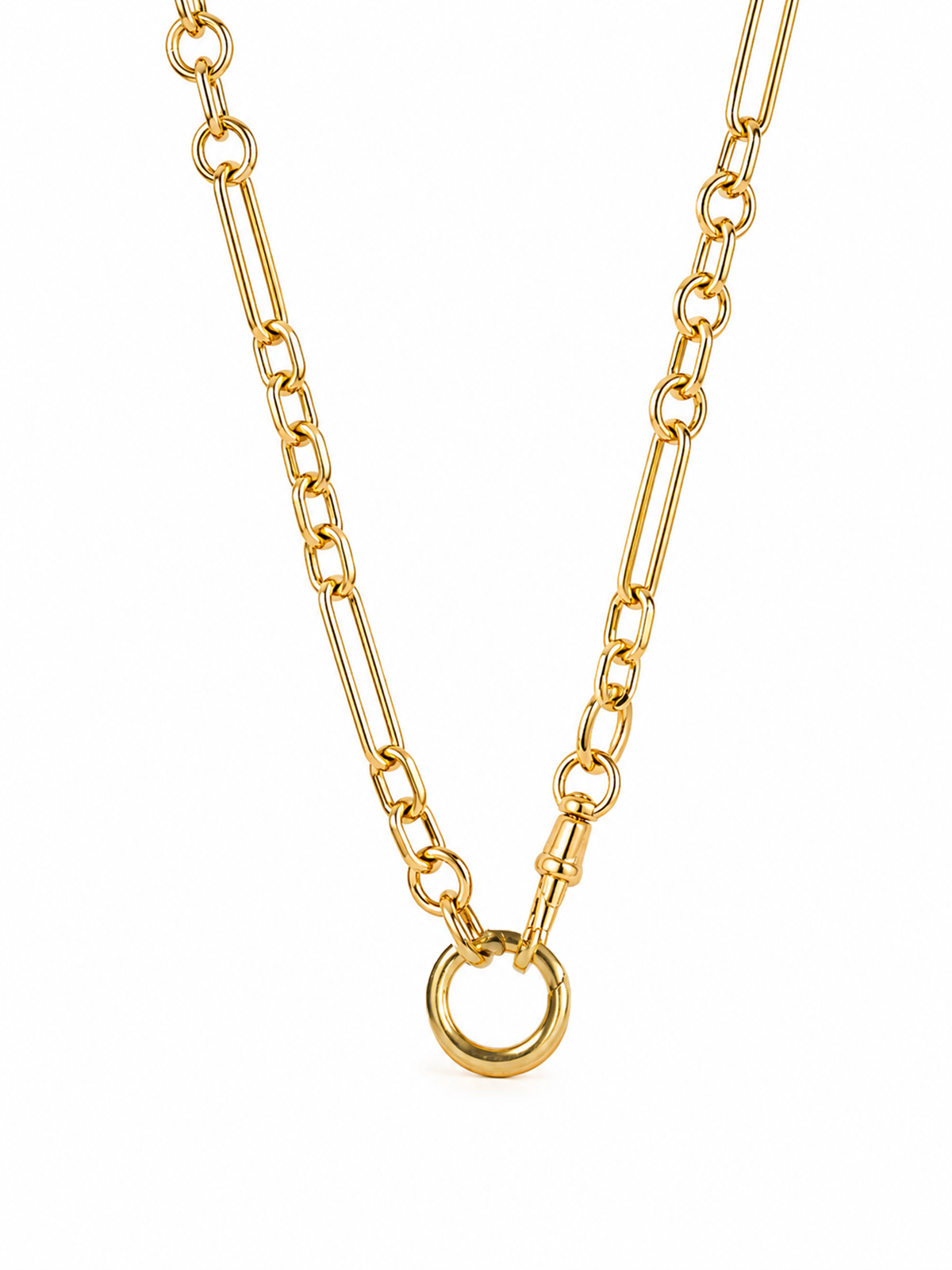 Large Mixed Link Chain with Swivel & Charm Clasp – POPPY FINCH