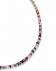 Multi Sapphire Beaded Necklace