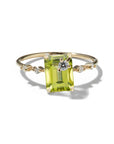 Emerald Cut Gemstone Diamond Ring