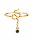 Serpent Gem Drop Ring