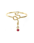 Serpent Gem Drop Ring