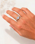 Diamond Cluster Moonstone Ring