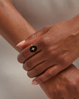 Onyx Diamond Star Ring