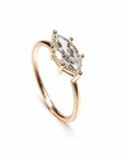 Marquise Lab Diamond East West Solitaire Ring