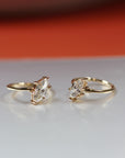 Slanted Marquise Lab Diamond Solitaire Ring