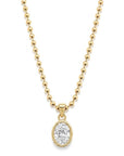 Oval Lab Diamond Ball Chain Necklace