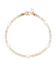 Oval Shimmer Spaced Pearl Bracelet