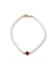 Gem Heart Pearl Bracelet