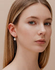 White Pearl Threader Earrings