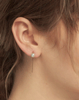 Petite Pearl Threader Earrings