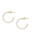 Medium Baby Pearl Hoop Earrings
