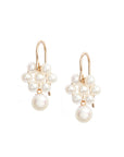 Flower Pearl Dangle Earrings
