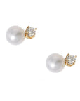 Pearl Diamond Stud Earrings