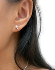Pearl Diamond Stud Earrings