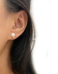 Pearl Diamond Stud Earrings