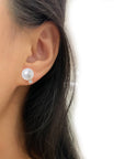Pearl Diamond Stud Earrings