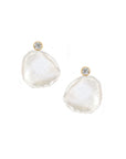 Petal Pearl Diamond Earrings