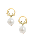 Circle Bubble Oval Pearl Earrings