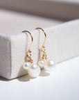 Trio Pearl Drop Earrings