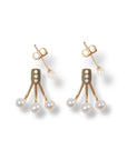 Three Pearl Earrings with Jackets