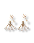 Four Pearl Earrings with Jackets