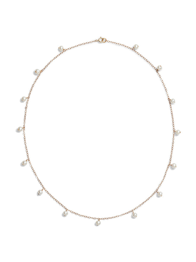Baby Pearl Station Necklace – POPPY FINCH