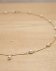 Petite Oval Pearl Choker Necklace