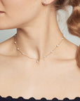 Petite Oval Pearl Choker Necklace
