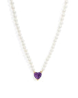 Gem Heart Pearl Necklace