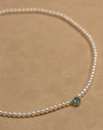 Gem Heart Pearl Necklace